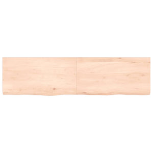 Πάγκος Μπάνιου 120x30x(2-4) εκ. από Ακατέργαστο Μασίφ Ξύλο - Pakobazaar