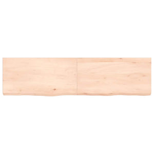 Πάγκος Μπάνιου 120x30x(2-6) εκ. από Ακατέργαστο Μασίφ Ξύλο - Pakobazaar