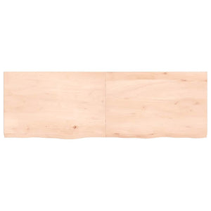 Πάγκος Μπάνιου 120x40x(2-4) εκ. από Ακατέργαστο Μασίφ Ξύλο