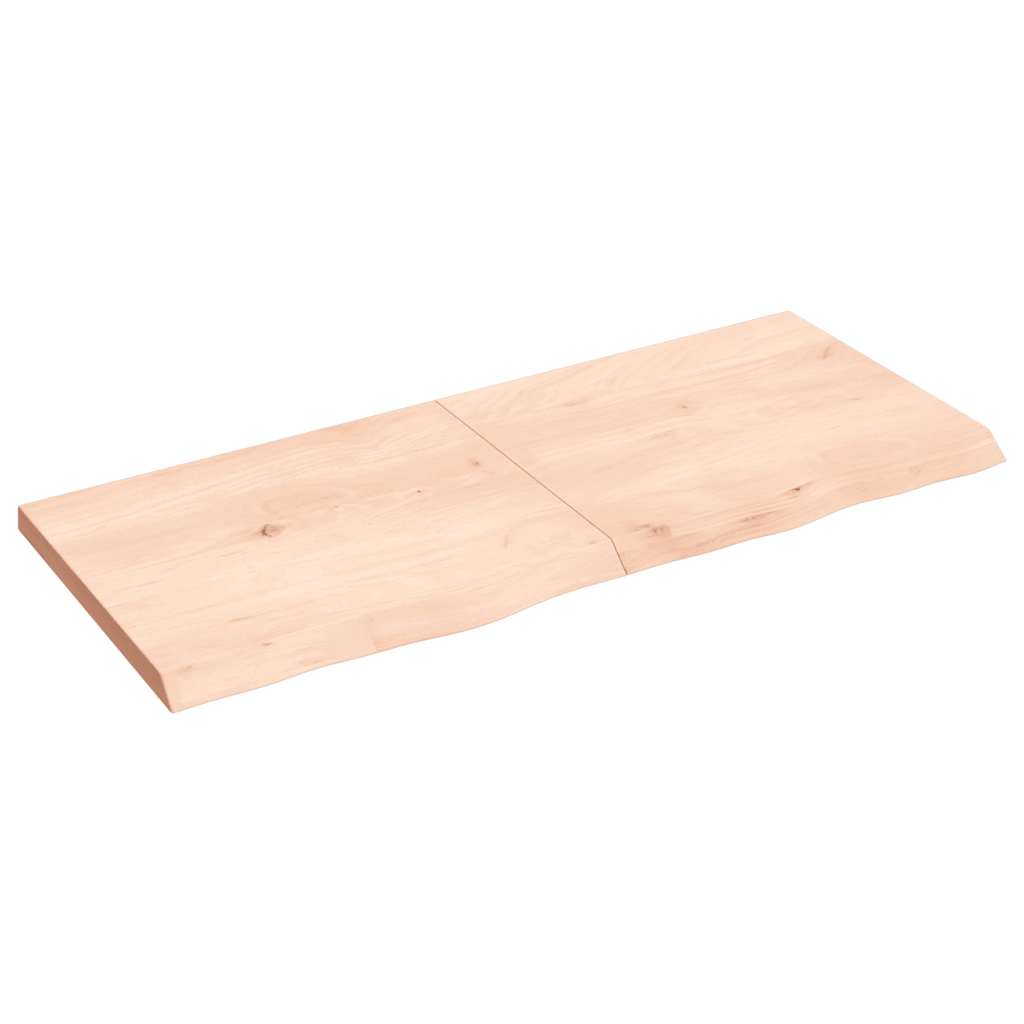 Πάγκος Μπάνιου 120x50x(2-4) εκ. από Ακατέργαστο Μασίφ Ξύλο
