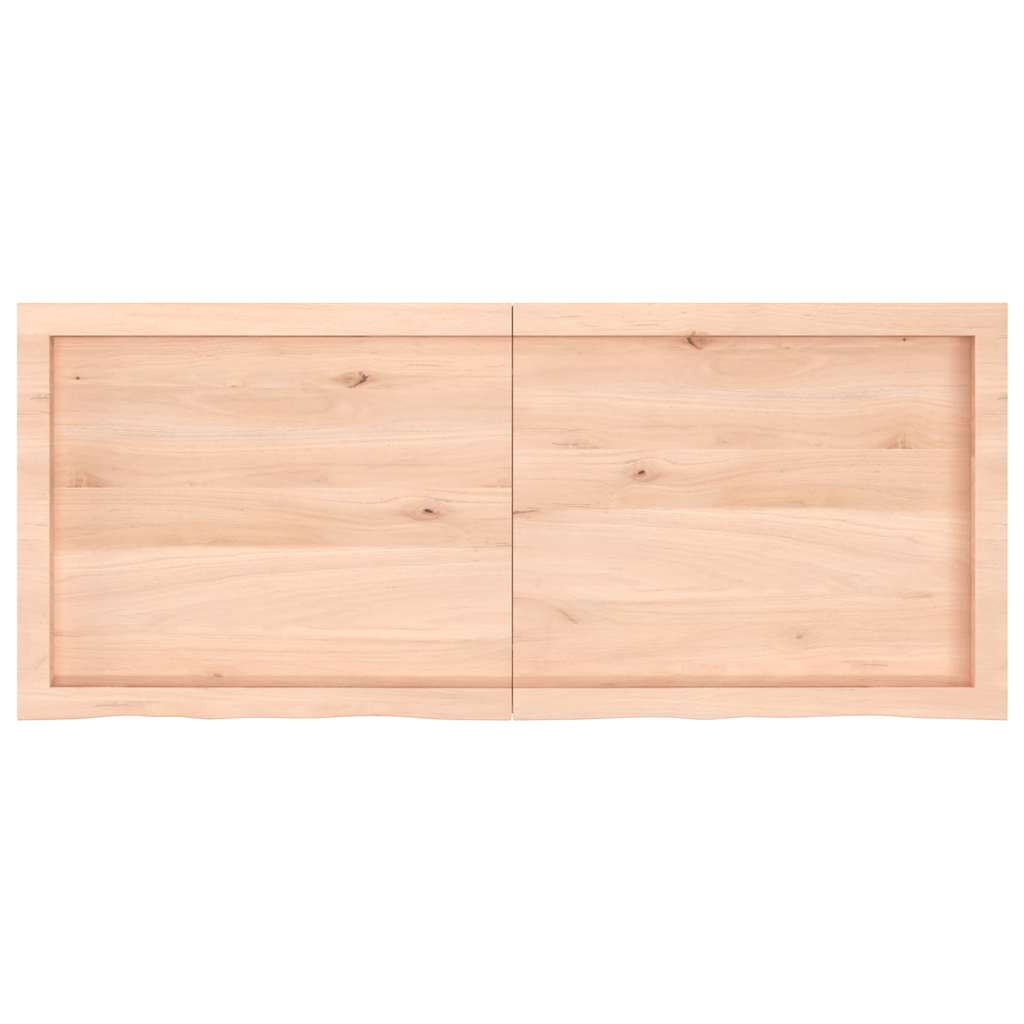 Πάγκος Μπάνιου 120x50x(2-4) εκ. από Ακατέργαστο Μασίφ Ξύλο