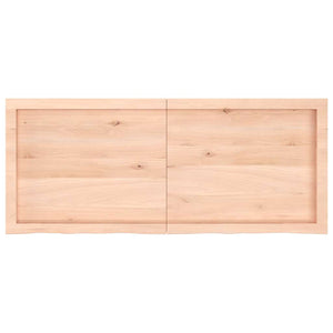 Πάγκος Μπάνιου 120x50x(2-4) εκ. από Ακατέργαστο Μασίφ Ξύλο