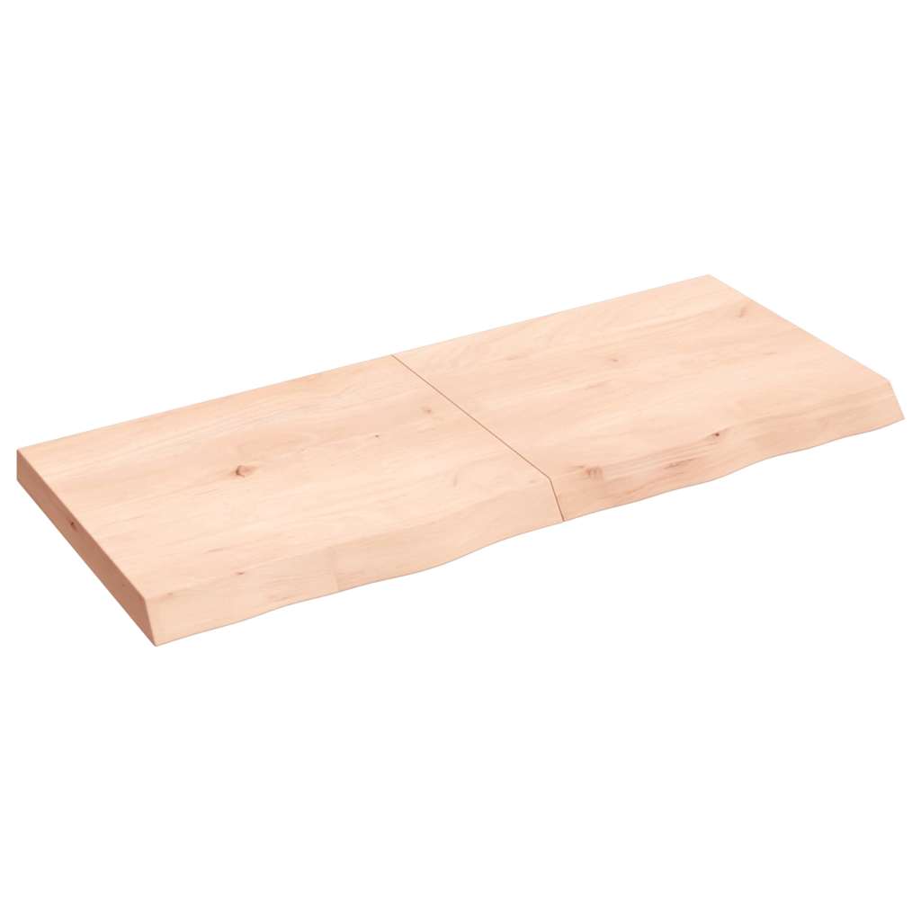 Πάγκος Μπάνιου 120 x 50 x (2-6) εκ. από Ακατέργαστο Μασίφ Ξύλο