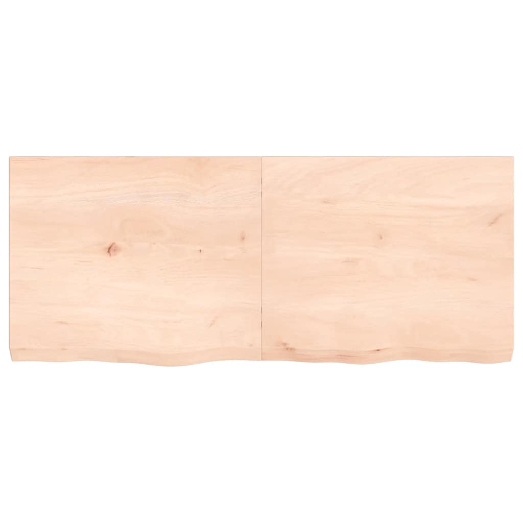 Πάγκος Μπάνιου 120 x 50 x (2-6) εκ. από Ακατέργαστο Μασίφ Ξύλο