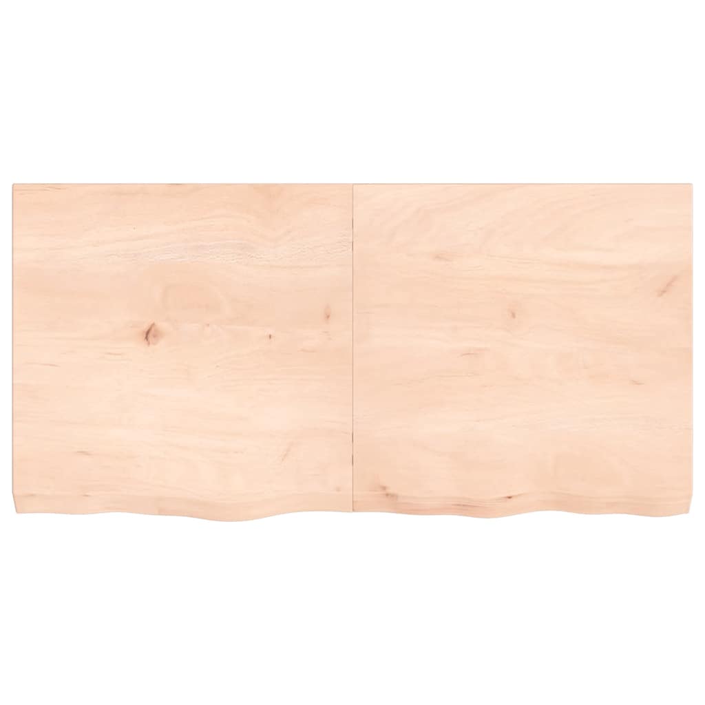 Πάγκος Μπάνιου 120x60x(2-6) εκ. από Ακατέργαστο Μασίφ Ξύλο