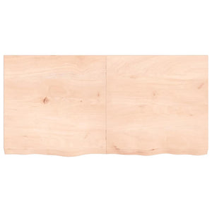 Πάγκος Μπάνιου 120x60x(2-6) εκ. από Ακατέργαστο Μασίφ Ξύλο - Pakobazaar