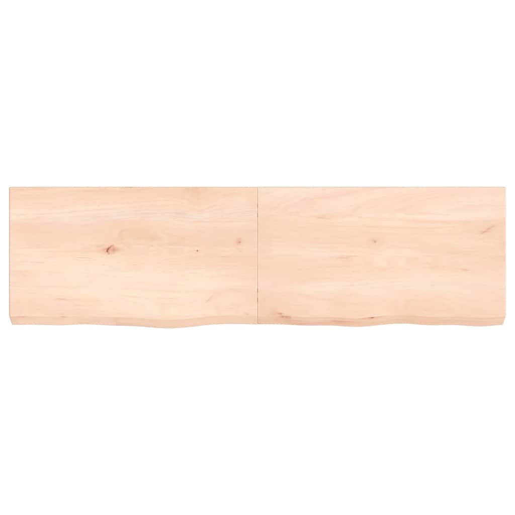 Πάγκος Μπάνιου 140x40x(2-6) εκ. από Ακατέργαστο Μασίφ Ξύλο