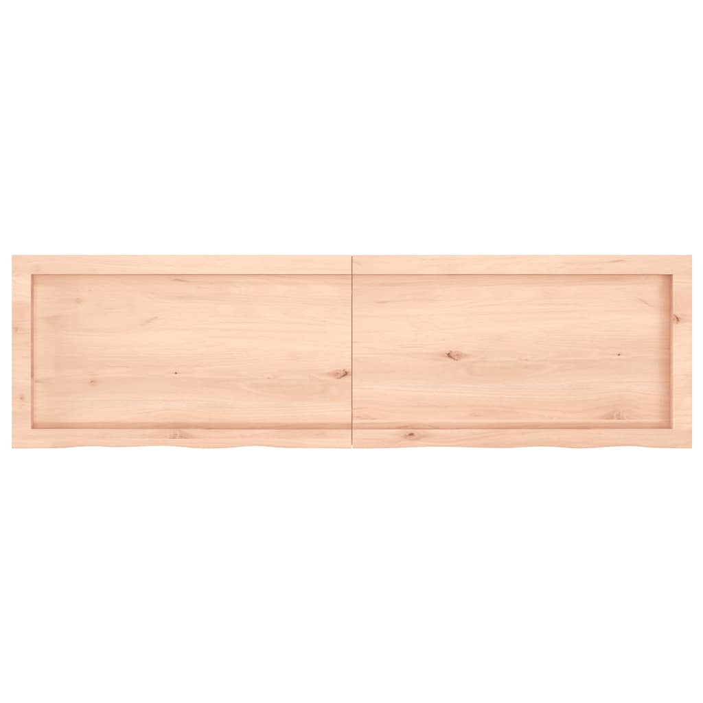 Πάγκος Μπάνιου 140x40x(2-6) εκ. από Ακατέργαστο Μασίφ Ξύλο
