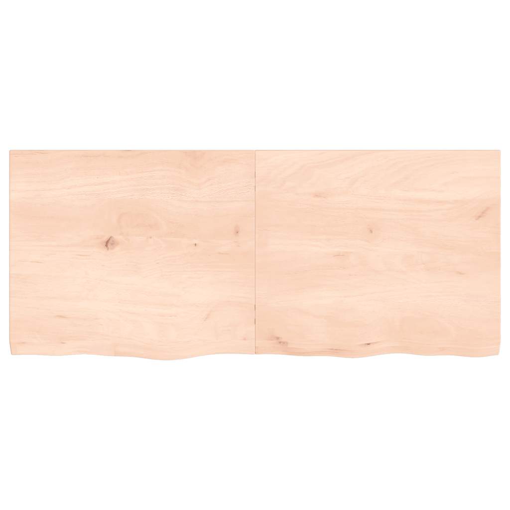 Πάγκος Μπάνιου 140x60x(2-4) εκ. από Ακατέργαστο Μασίφ Ξύλο