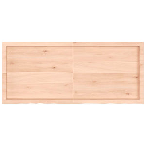 Πάγκος Μπάνιου 140x60x(2-4) εκ. από Ακατέργαστο Μασίφ Ξύλο