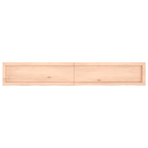 Πάγκος Μπάνιου 180x30x(2-4) εκ. από Ακατέργαστο Μασίφ Ξύλο