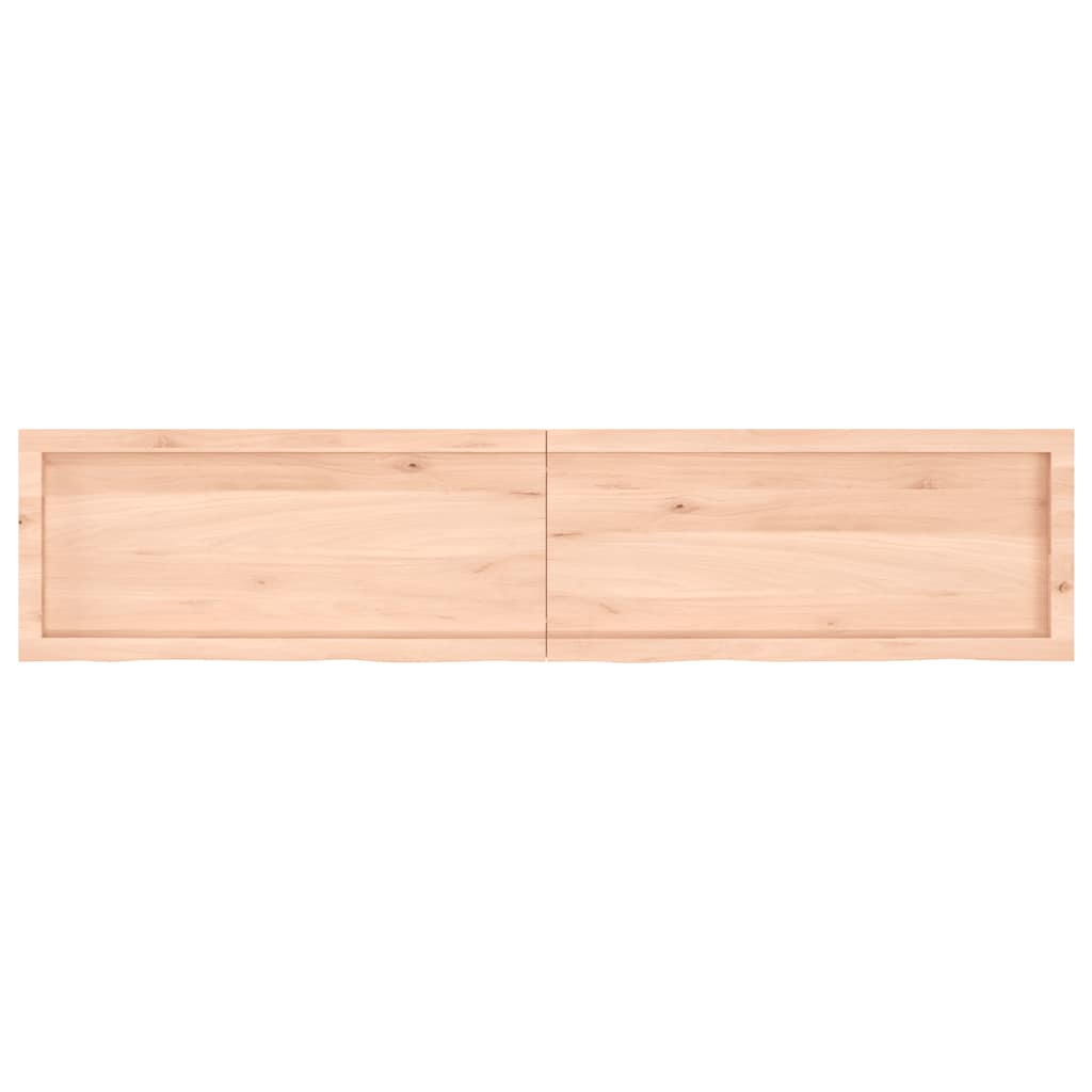 Πάγκος Μπάνιου 180x40x(2-4) εκ. από Ακατέργαστο Μασίφ Ξύλο