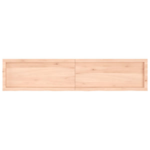 Πάγκος Μπάνιου 180x40x(2-4) εκ. από Ακατέργαστο Μασίφ Ξύλο