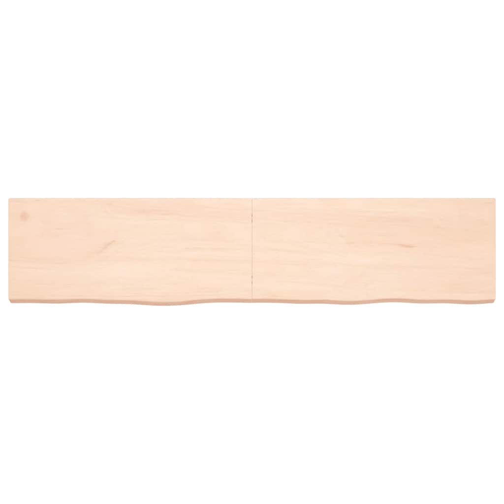 Πάγκος Μπάνιου 180x40x(2-6) εκ. από Ακατέργαστο Μασίφ Ξύλο