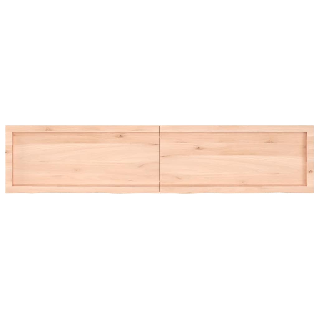 Πάγκος Μπάνιου 180x40x(2-6) εκ. από Ακατέργαστο Μασίφ Ξύλο
