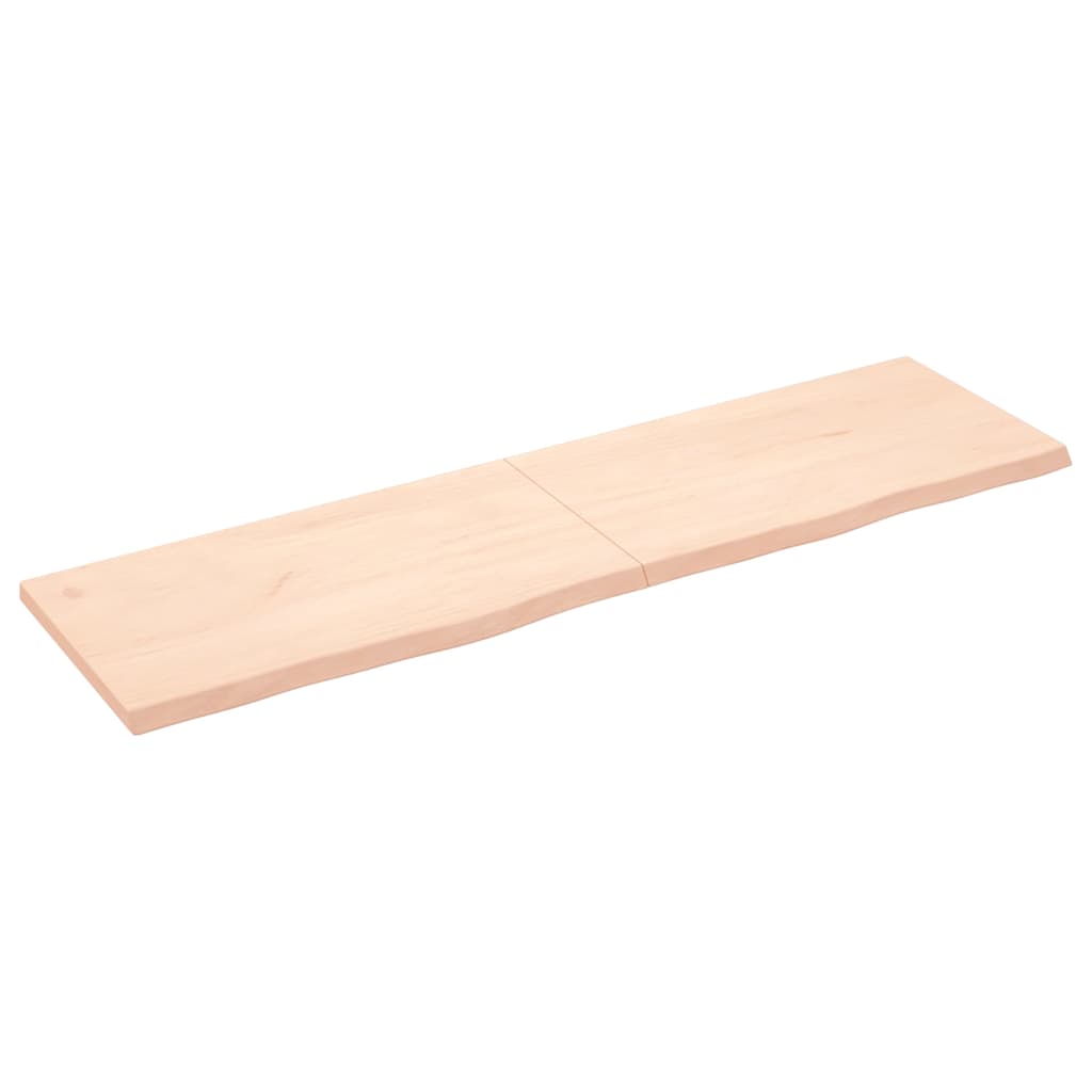 Πάγκος Μπάνιου 180x50x(2-4) εκ. από Ακατέργαστο Μασίφ Ξύλο