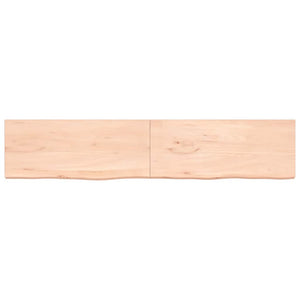 Πάγκος Μπάνιου 200x40x(2-4) εκ. από Ακατέργαστο Μασίφ Ξύλο - Pakobazaar