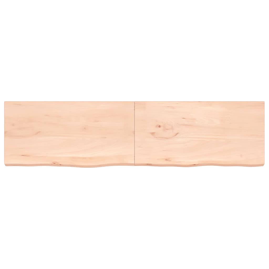 Πάγκος Μπάνιου 200x50x(2-4) εκ. από Ακατέργαστο Μασίφ Ξύλο