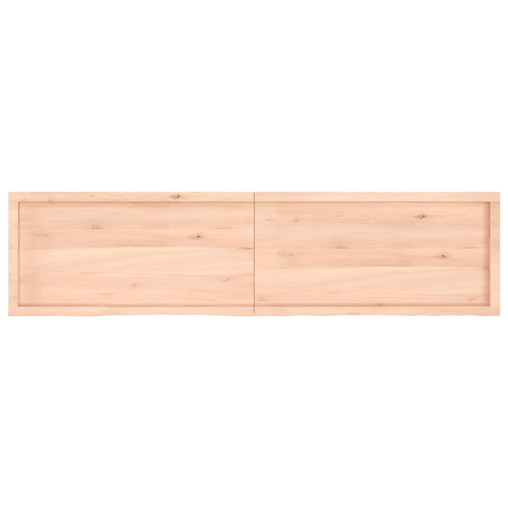 Πάγκος Μπάνιου 200x50x(2-4) εκ. από Ακατέργαστο Μασίφ Ξύλο
