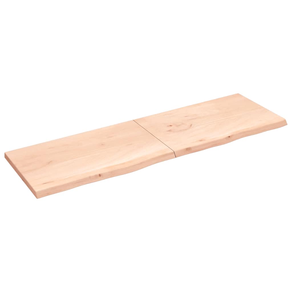 Πάγκος Μπάνιου 200x60x(2-4) εκ. από Ακατέργαστο Μασίφ Ξύλο