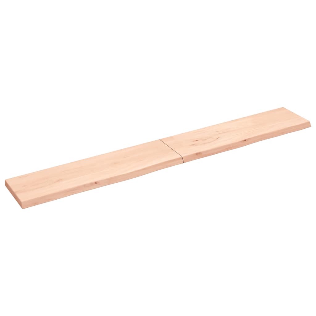 Πάγκος Μπάνιου 220x30x(2-4) εκ. από Ακατέργαστο Μασίφ Ξύλο