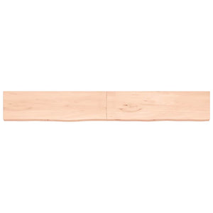 Πάγκος Μπάνιου 220x30x(2-4) εκ. από Ακατέργαστο Μασίφ Ξύλο