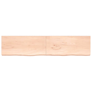 Πάγκος Μπάνιου 220 x 50 x (2-6) εκ. από Ακατέργαστο Μασίφ Ξύλο - Pakobazaar