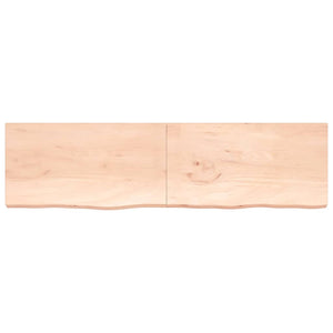 Πάγκος Μπάνιου 220 x 60 x (2-6) εκ. από Ακατέργαστο Μασίφ Ξύλο