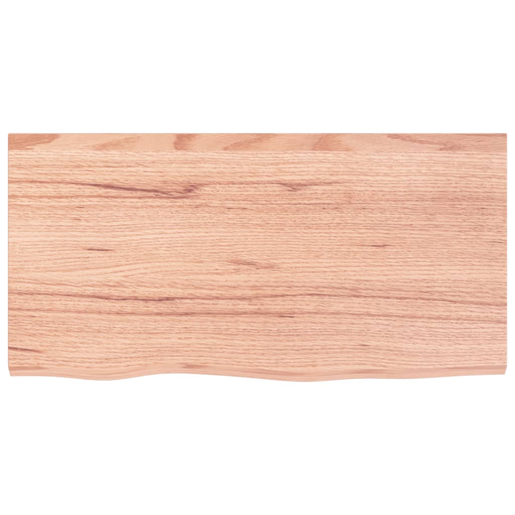 Πάγκος Μπάνιου Αν. Καφέ 80x40x(2-6) εκ. Επεξεργ. Μασίφ Ξύλο