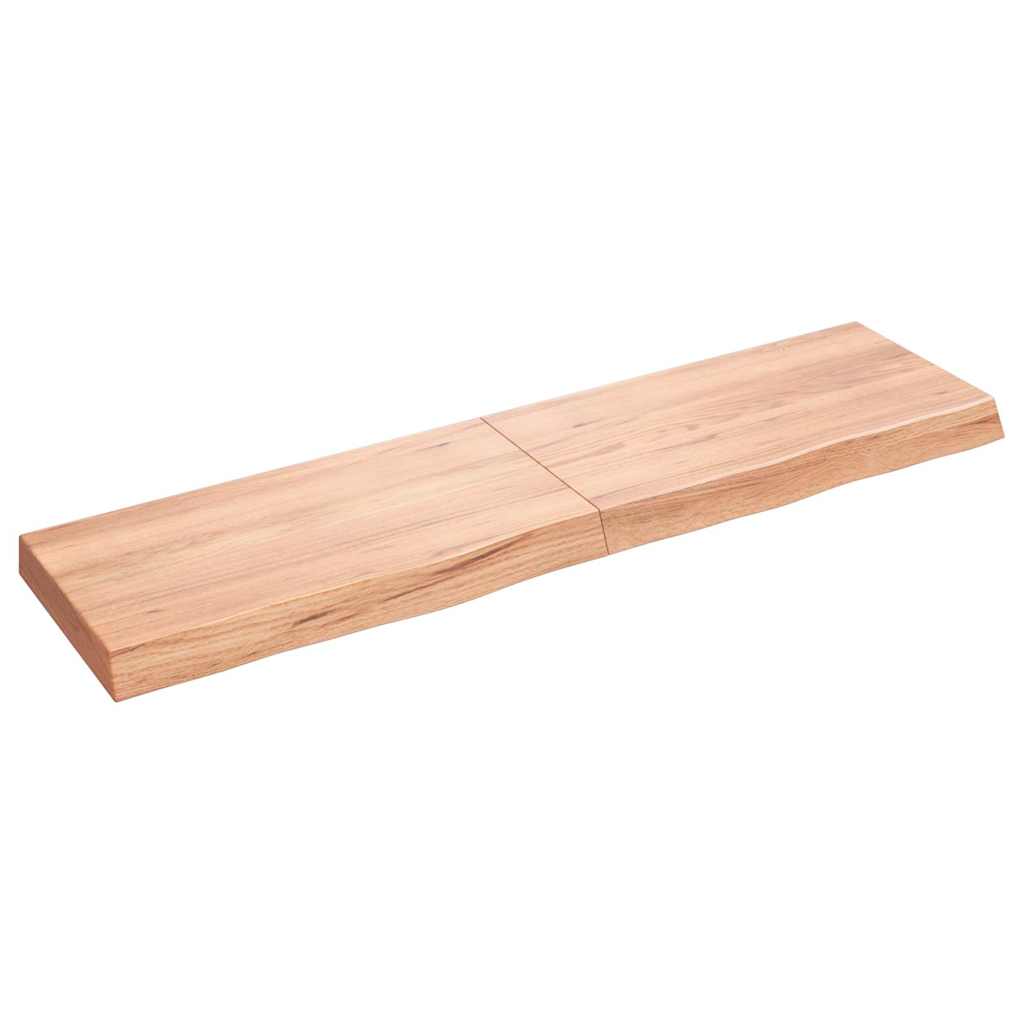 Πάγκος Μπάνιου Αν. Καφέ 120x30x(2-6) εκ. Επεξεργ. Μασίφ Ξύλο