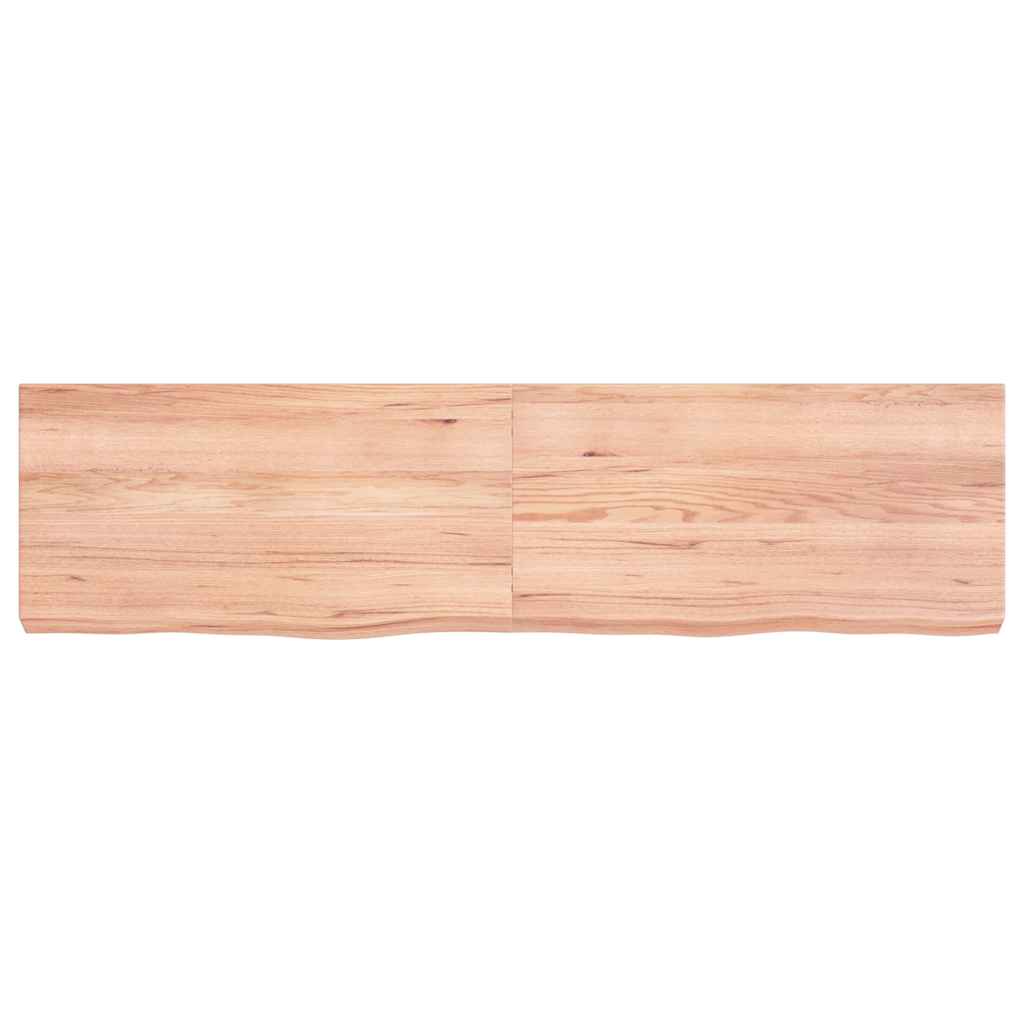 Πάγκος Μπάνιου Αν. Καφέ 120x30x(2-6) εκ. Επεξεργ. Μασίφ Ξύλο
