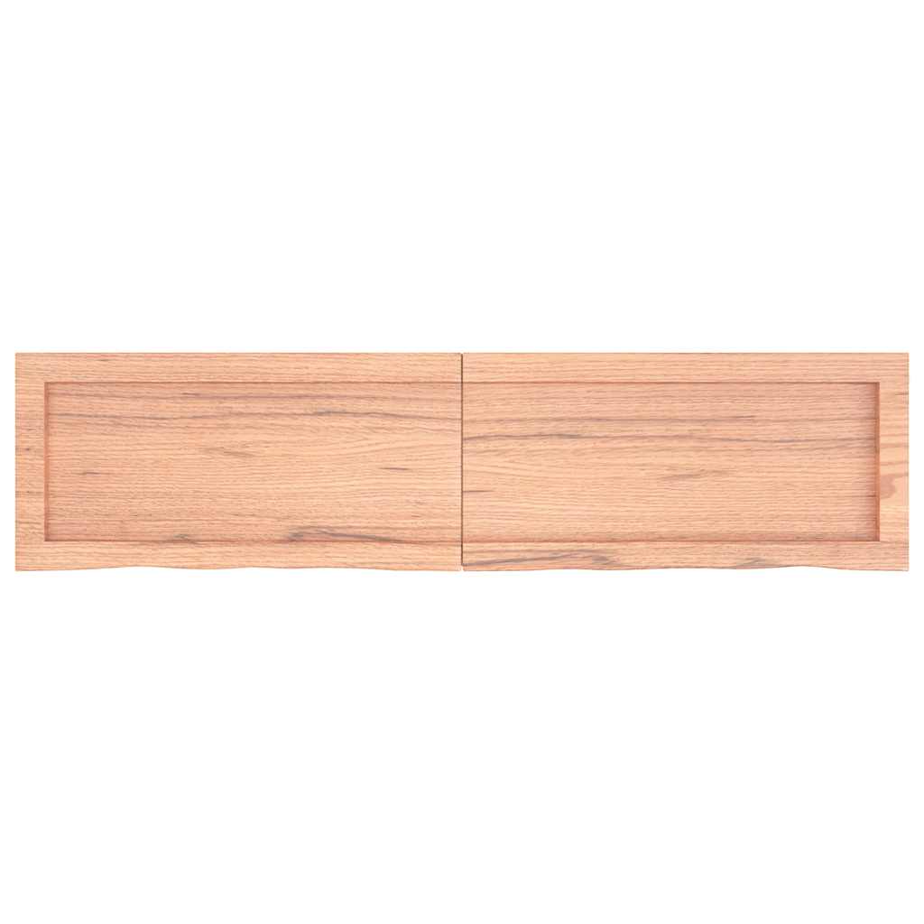 Πάγκος Μπάνιου Αν. Καφέ 120x30x(2-6) εκ. Επεξεργ. Μασίφ Ξύλο