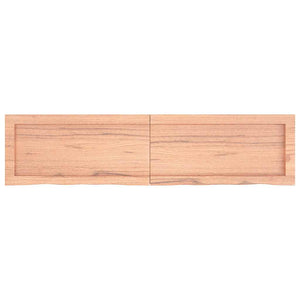 Πάγκος Μπάνιου Αν. Καφέ 120x30x(2-6) εκ. Επεξεργ. Μασίφ Ξύλο