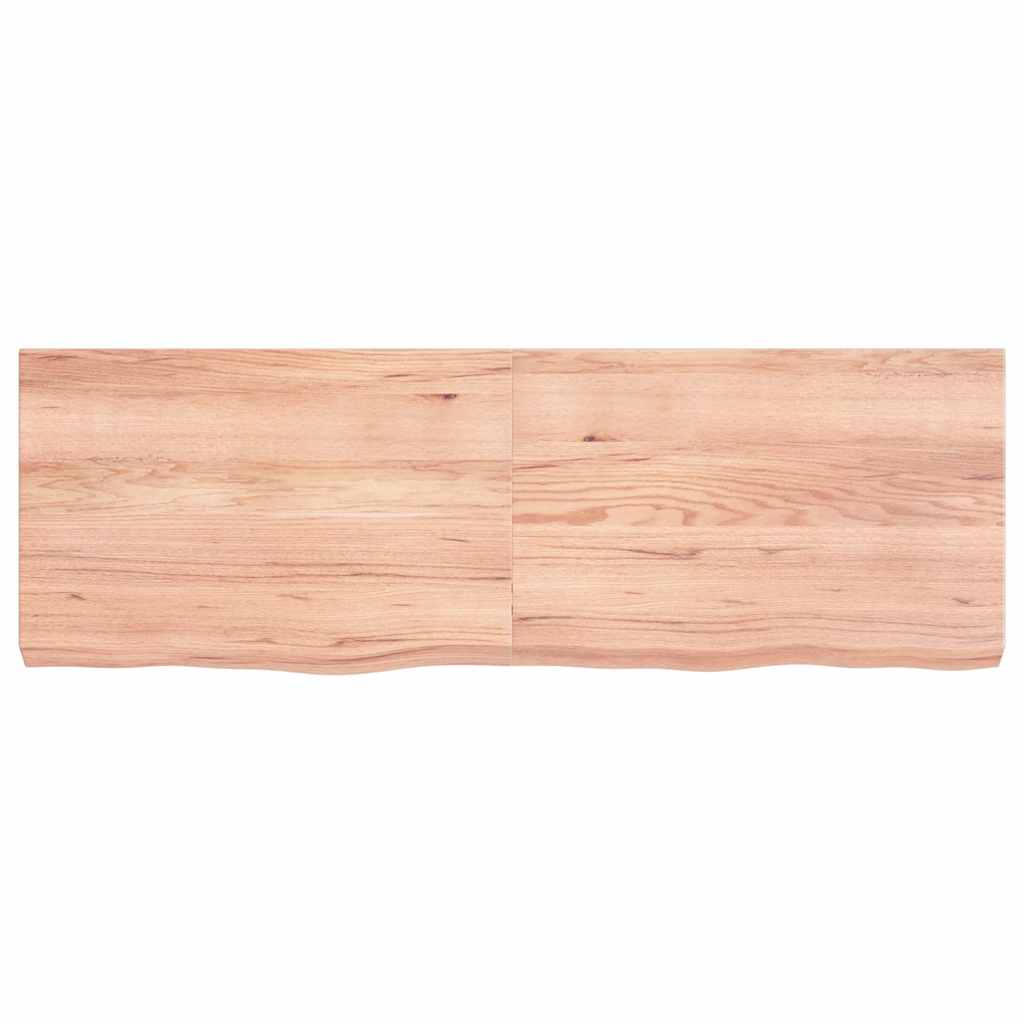 Πάγκος Μπάνιου Αν. Καφέ 120x40x(2-6) εκ. Επεξεργ. Μασίφ Ξύλο