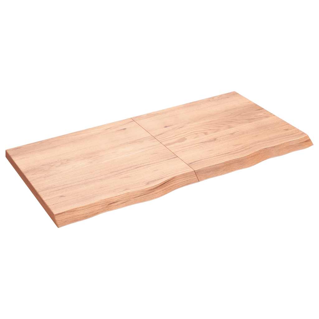 Πάγκος Μπάνιου Αν. Καφέ 120x60x(2-4) εκ. Επεξεργ. Μασίφ Ξύλο