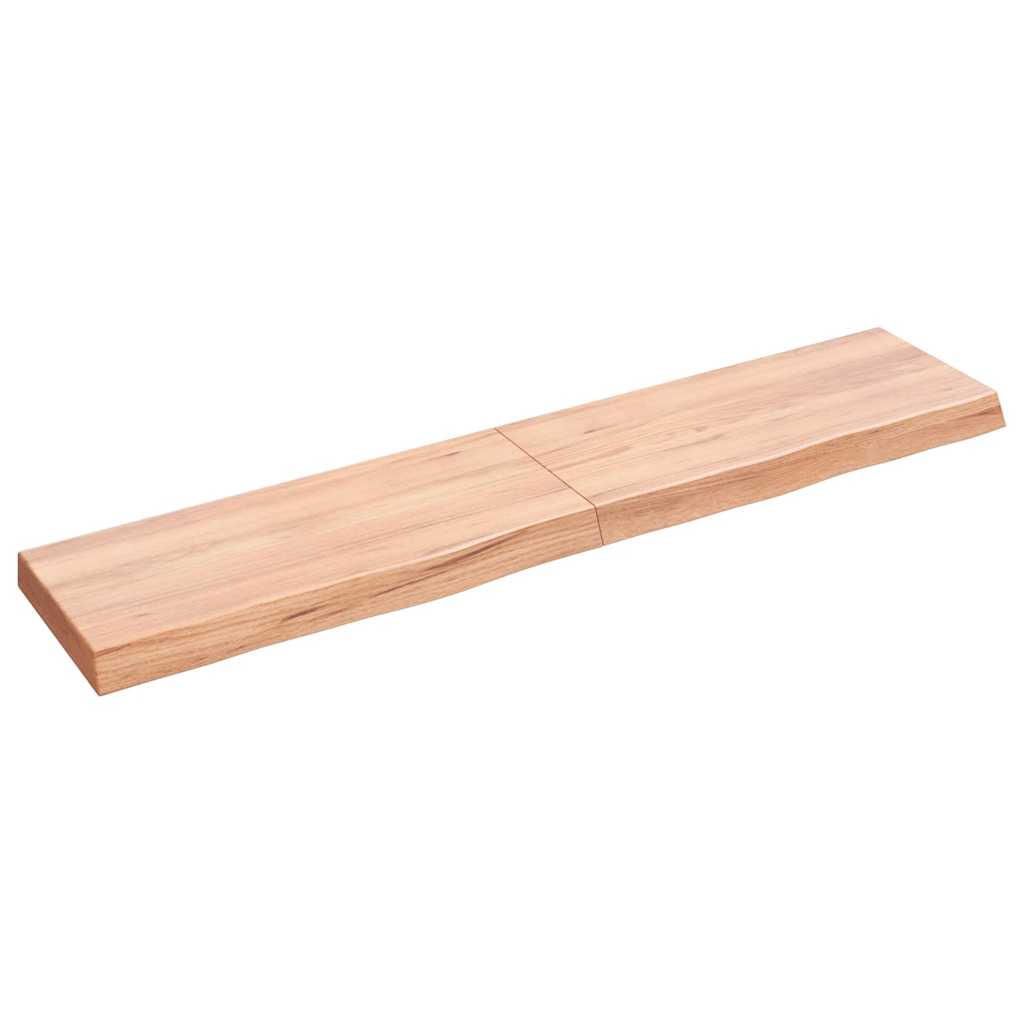 Πάγκος Μπάνιου Αν. Καφέ 140x30x(2-6) εκ. Επεξεργ. Μασίφ Ξύλο