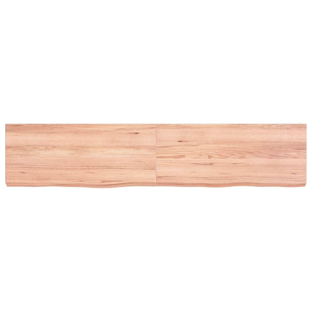 Πάγκος Μπάνιου Αν. Καφέ 140x30x(2-6) εκ. Επεξεργ. Μασίφ Ξύλο