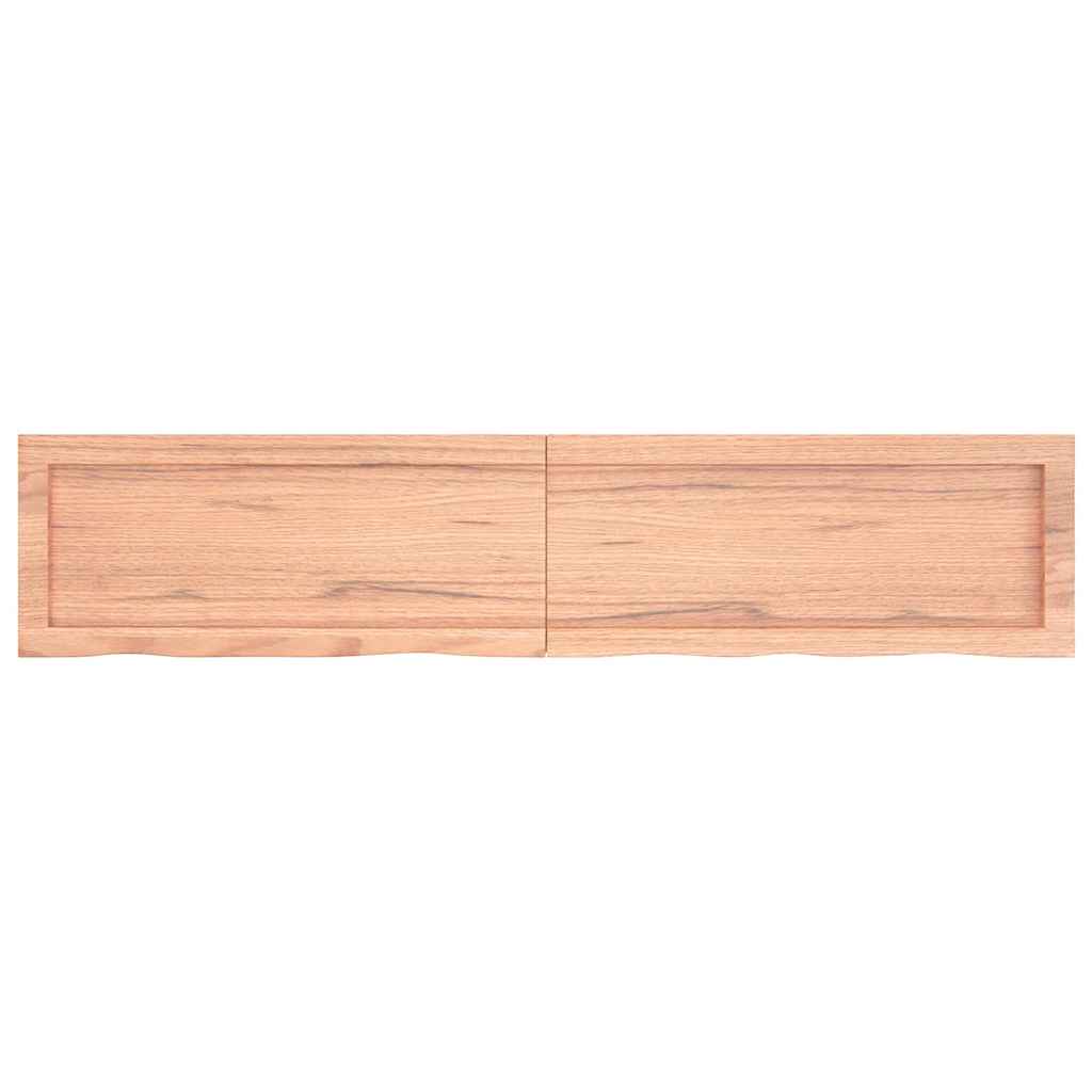 Πάγκος Μπάνιου Αν. Καφέ 140x30x(2-6) εκ. Επεξεργ. Μασίφ Ξύλο
