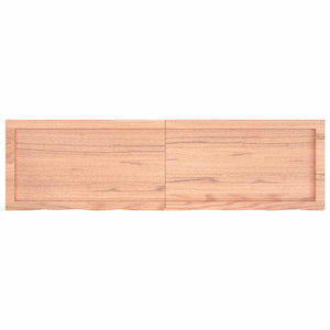 Πάγκος Μπάνιου Αν. Καφέ 140x40x(2-4) εκ. Επεξεργ. Μασίφ Ξύλο