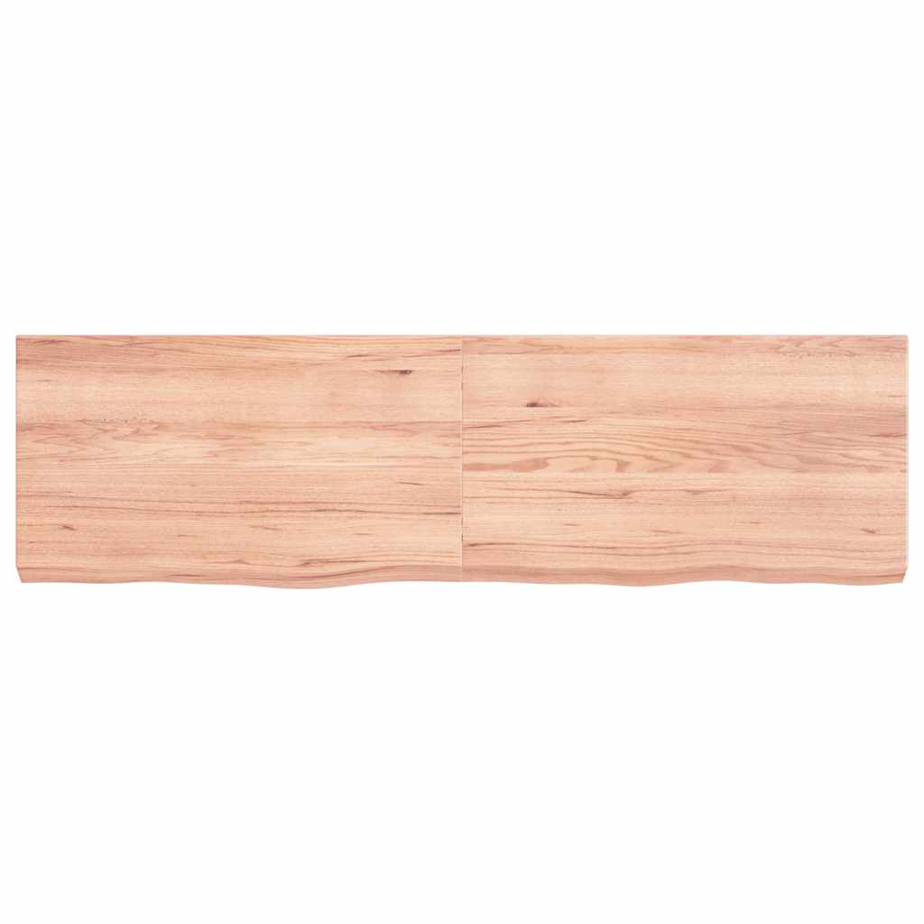 Πάγκος Μπάνιου Αν. Καφέ 140x40x(2-6) εκ. Επεξεργ. Μασίφ Ξύλο