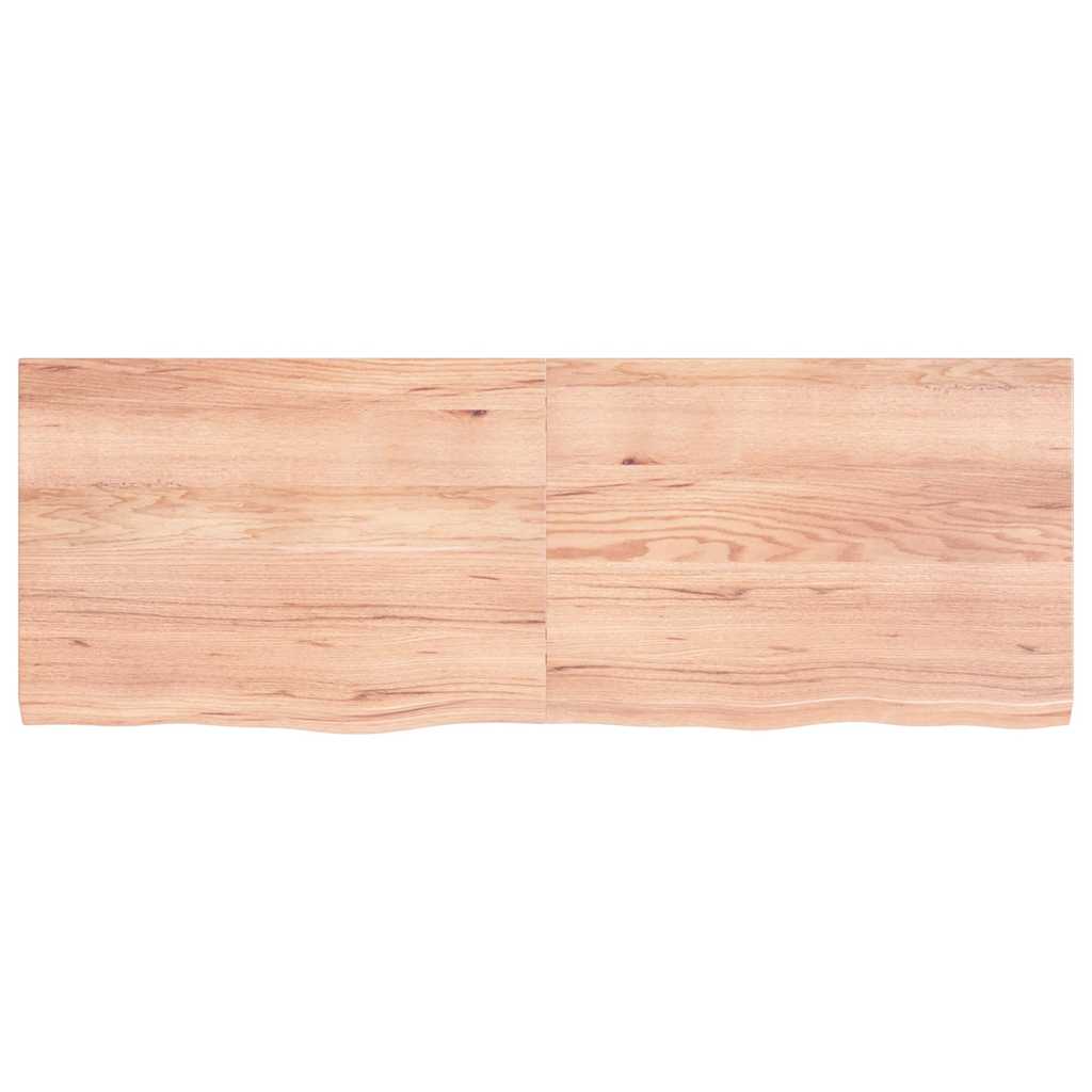 Πάγκος Μπάνιου Αν. Καφέ 140x50x(2-4) εκ. Επεξεργ. Μασίφ Ξύλο