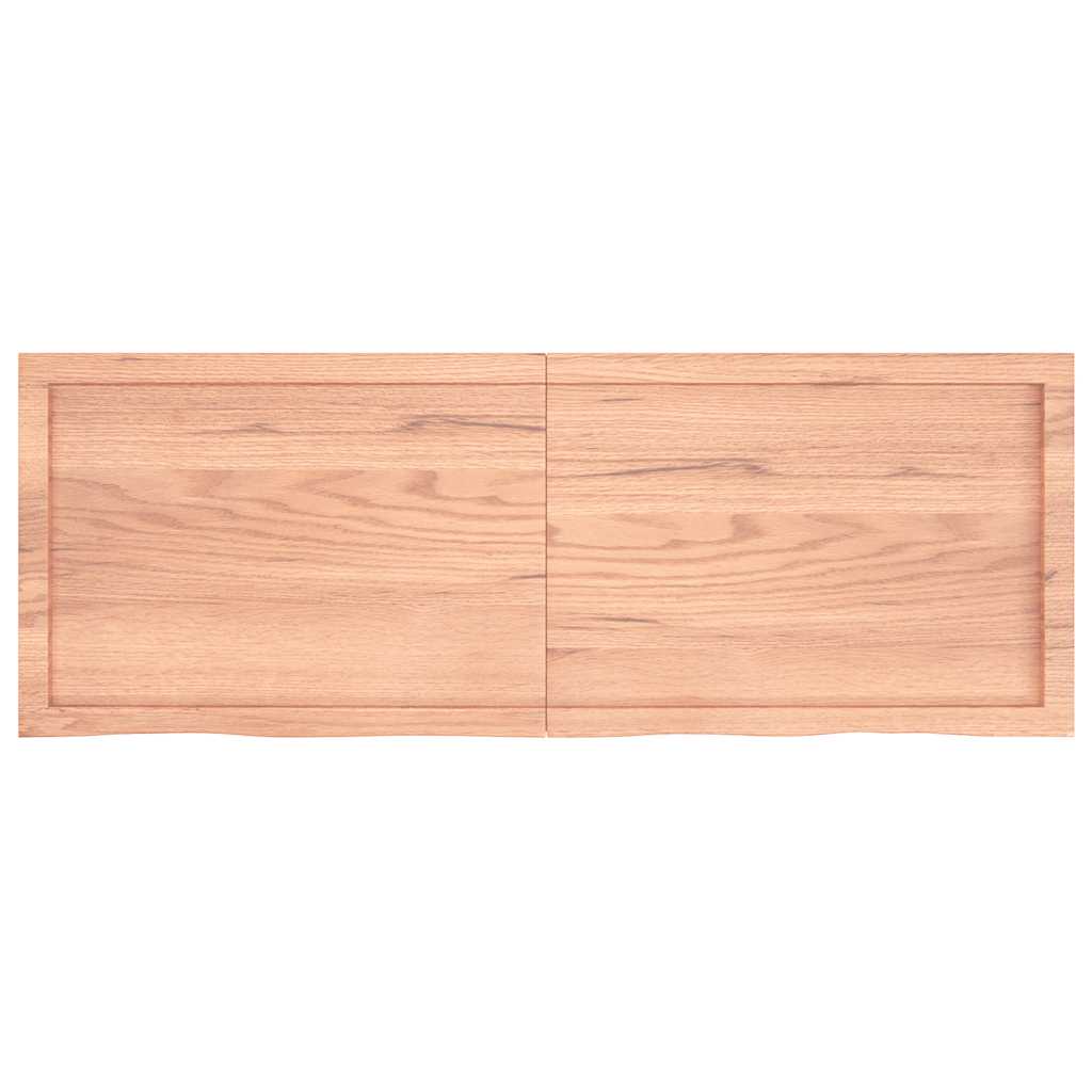 Πάγκος Μπάνιου Αν. Καφέ 140x50x(2-4) εκ. Επεξεργ. Μασίφ Ξύλο
