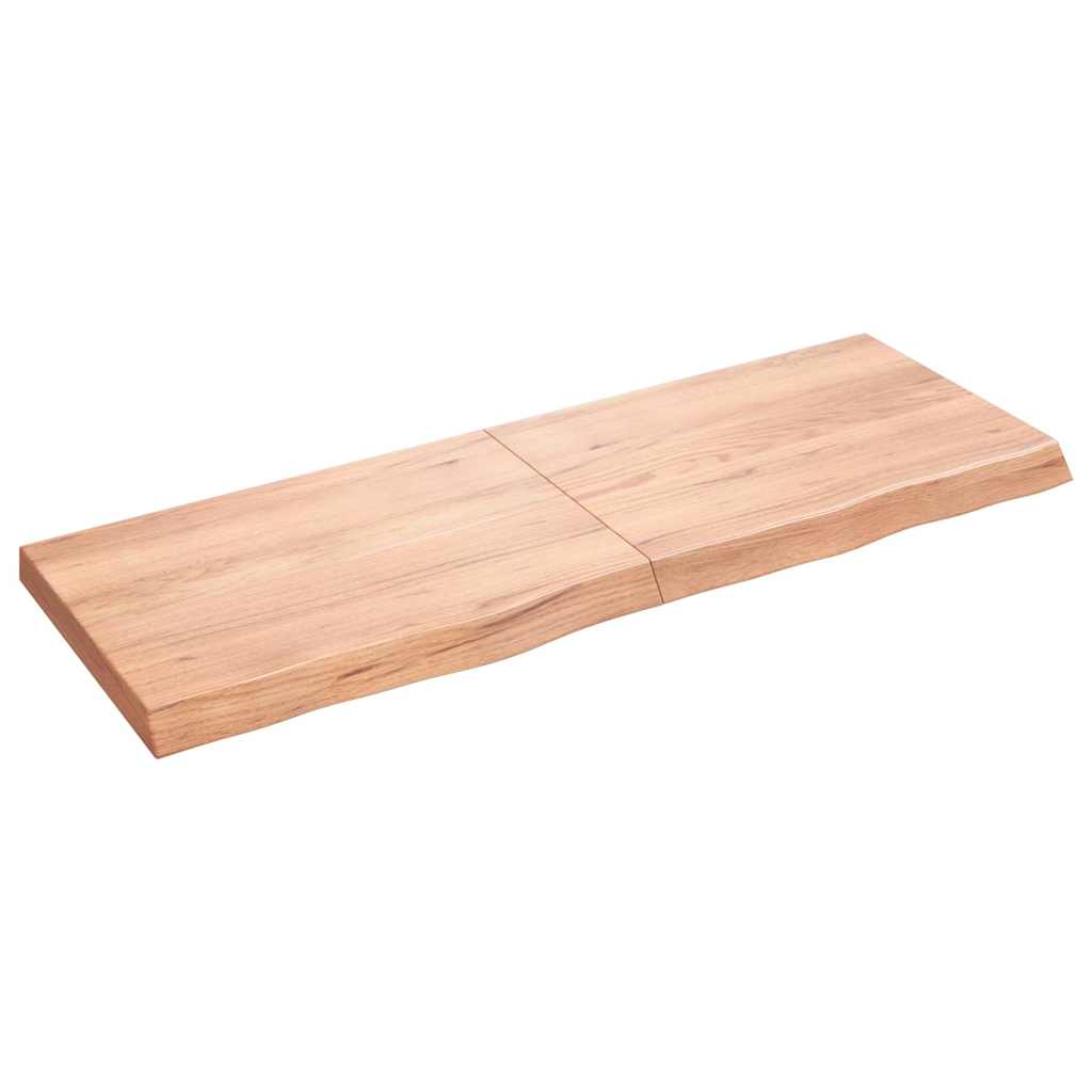 Πάγκος Μπάνιου Αν. Καφέ 140x50x(2-6) εκ. Επεξεργ. Μασίφ Ξύλο