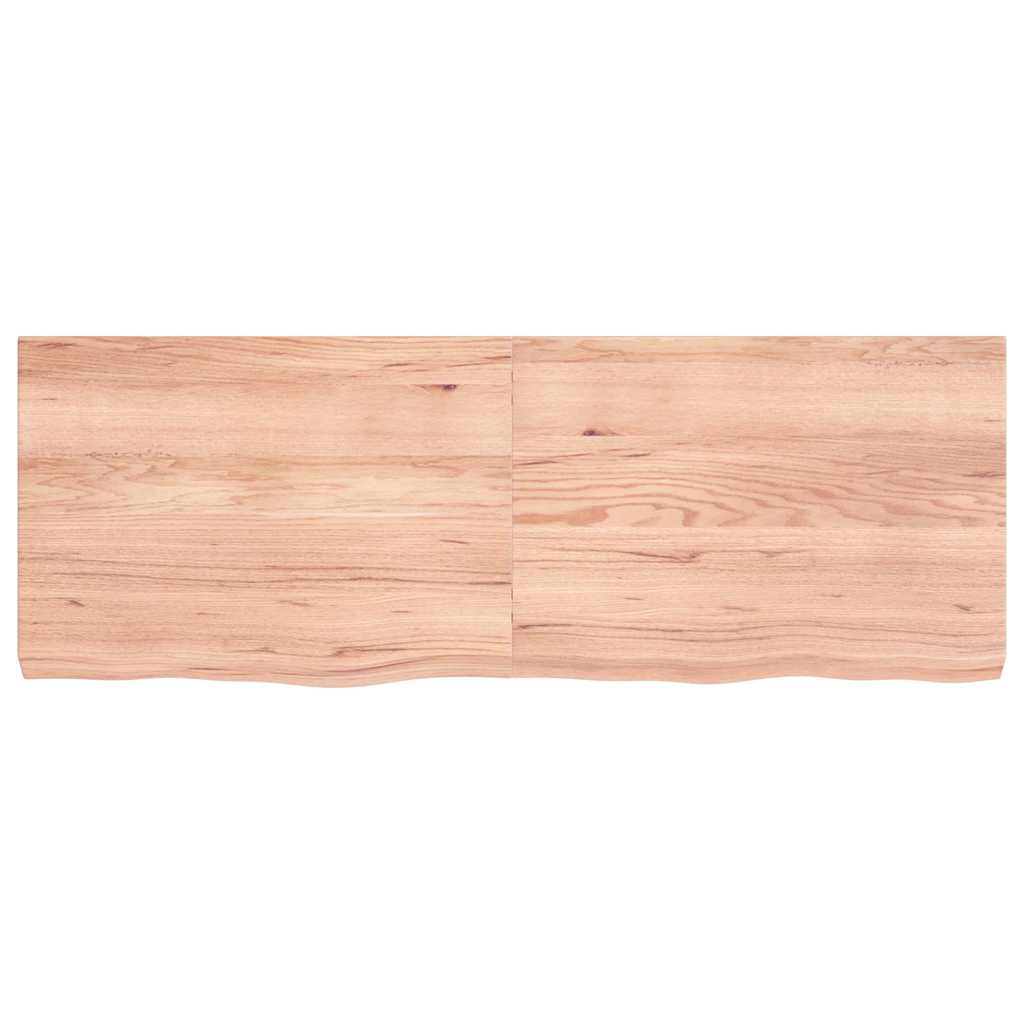 Πάγκος Μπάνιου Αν. Καφέ 140x50x(2-6) εκ. Επεξεργ. Μασίφ Ξύλο