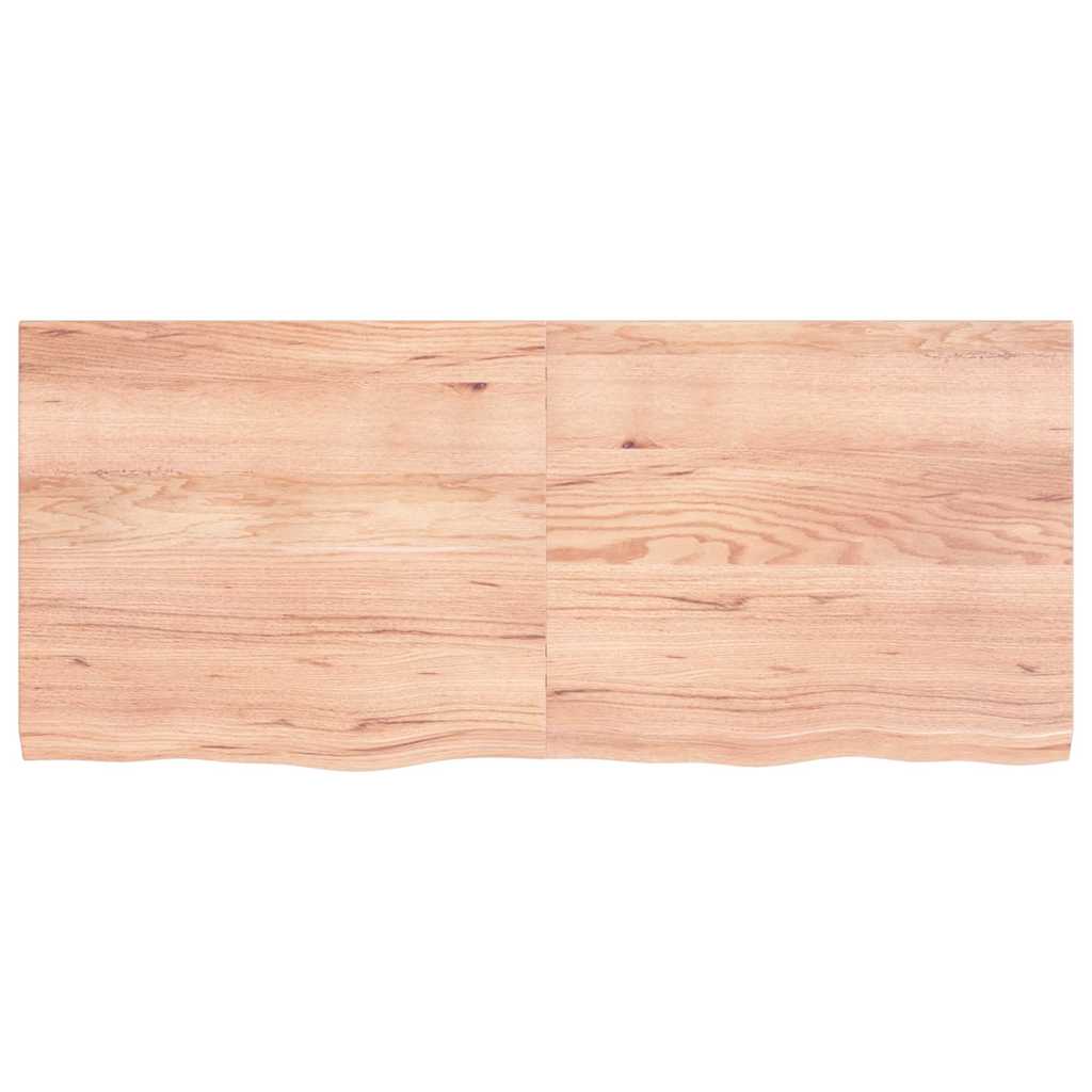 Πάγκος Μπάνιου Αν. Καφέ 140x60x(2-4) εκ. Επεξεργ. Μασίφ Ξύλο