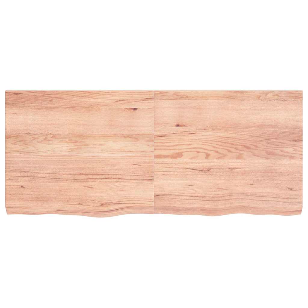 Πάγκος Μπάνιου Αν. Καφέ 140x60x(2-6) εκ. Επεξεργ. Μασίφ Ξύλο