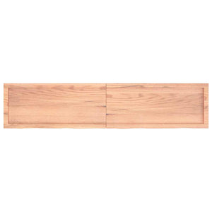 Πάγκος Μπάνιου Αν. Καφέ 180x40x(2-6) εκ. Επεξεργ. Μασίφ Ξύλο