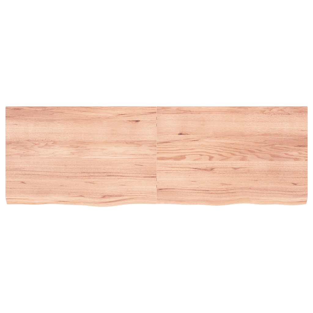 Πάγκος Μπάνιου Αν. Καφέ 180x60x(2-6) εκ. Επεξεργ. Μασίφ Ξύλο