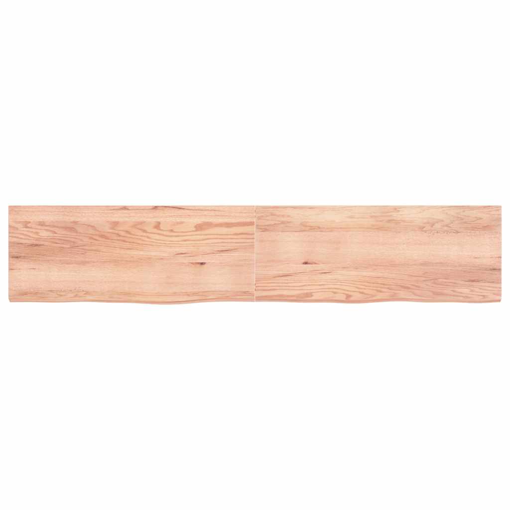 Πάγκος Μπάνιου Αν. Καφέ 200x40x(2-4) εκ. Επεξεργ. Μασίφ Ξύλο