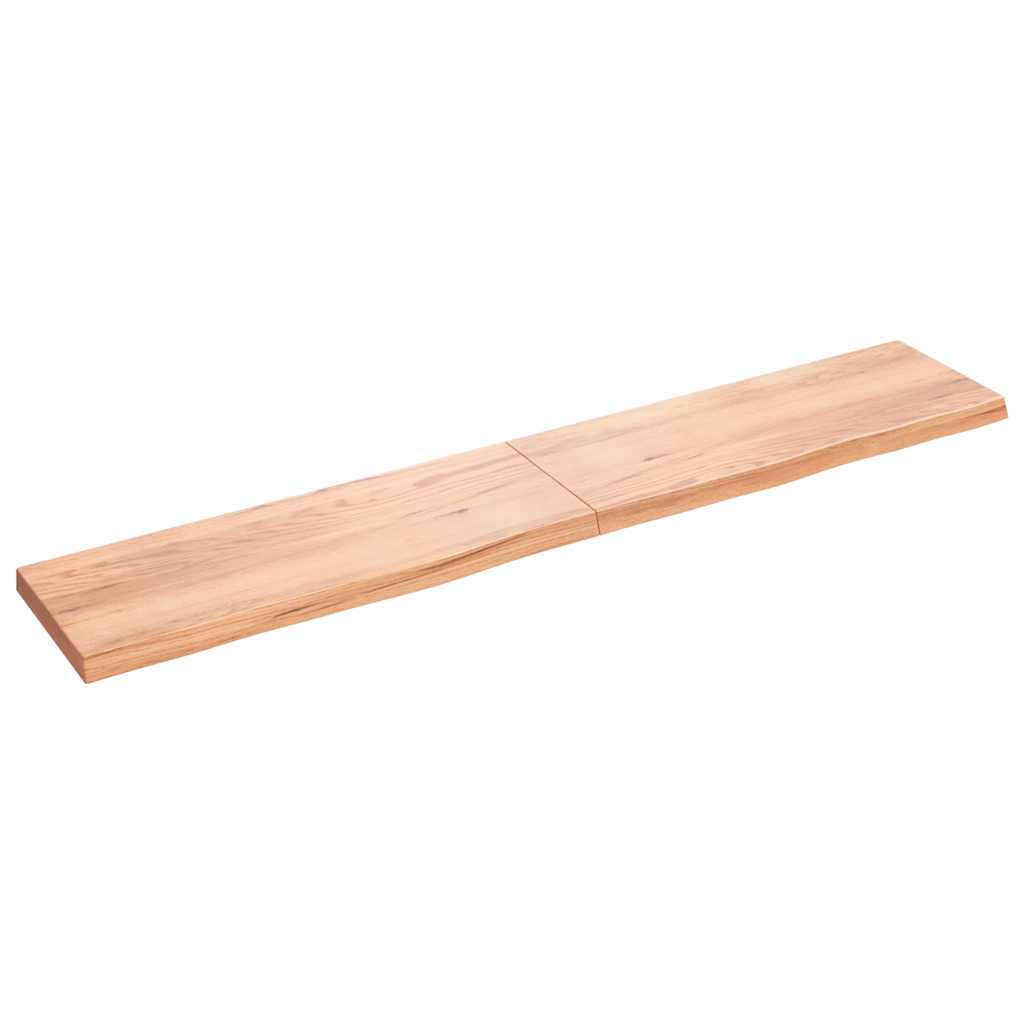 Πάγκος Μπάνιου Αν. Καφέ 220x40x(2-6) εκ. Επεξεργ. Μασίφ Ξύλο